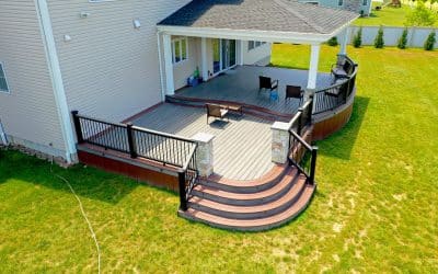 Second Floor Composite Deck With Vinyl Railings In New Providence 21
