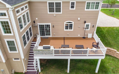 Modern Deck With A View And Extra Livable Under The Deck In Mendham 16
