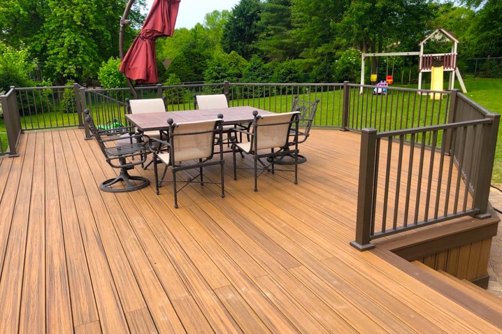 1000 Sq. Ft. Deck Resurface From Old Work Out Wood To Brand New Composite Decking In Livingston, Nj