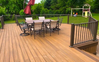 1000 sq. ft. deck resurface from old work out wood to brand new composite decking in Livingston, NJ