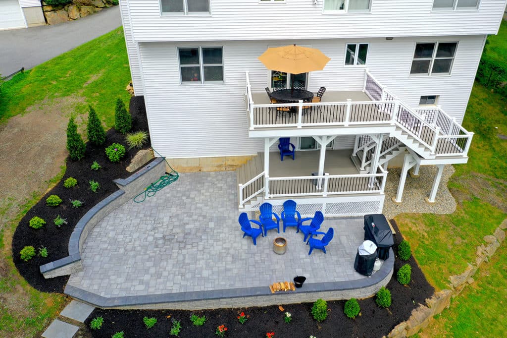 2 Level Deck With Switch Back Steps In Bernards, New Jersey