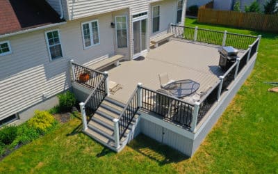 Composite Deck With Vinyl Railings And Under Deck Finishes In Summit 16