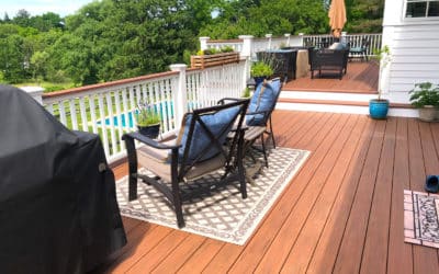 Second Floor Composite Deck With Vinyl Railings In New Providence 23