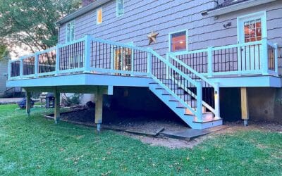 Modern Deck With A View And Extra Livable Under The Deck In Mendham 20