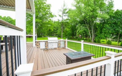 Modern Deck With A View And Extra Livable Under The Deck In Mendham 18