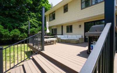 Modern Deck With A View And Extra Livable Under The Deck In Mendham 12